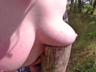 Titslapping on a Tree Stump, Free Brutal Sex HD Porn 1c