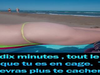 Femdom – pingle i chastity ved den strand – fransk. | xhamster