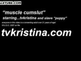 Kinky tv dominates en slave og feeds ham med sæd