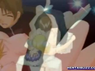 Captive hentai bruden trekanter körd av träldomen animen penisen
